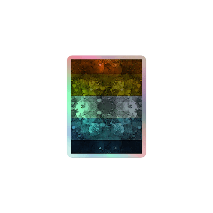 Aroace Pride Flag Sticker: Sunset Colors (Textured Variation) product image (1)
