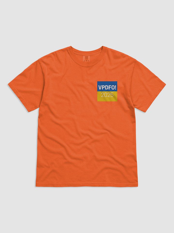 Flag on orange VPDFO premium tee product image (2)