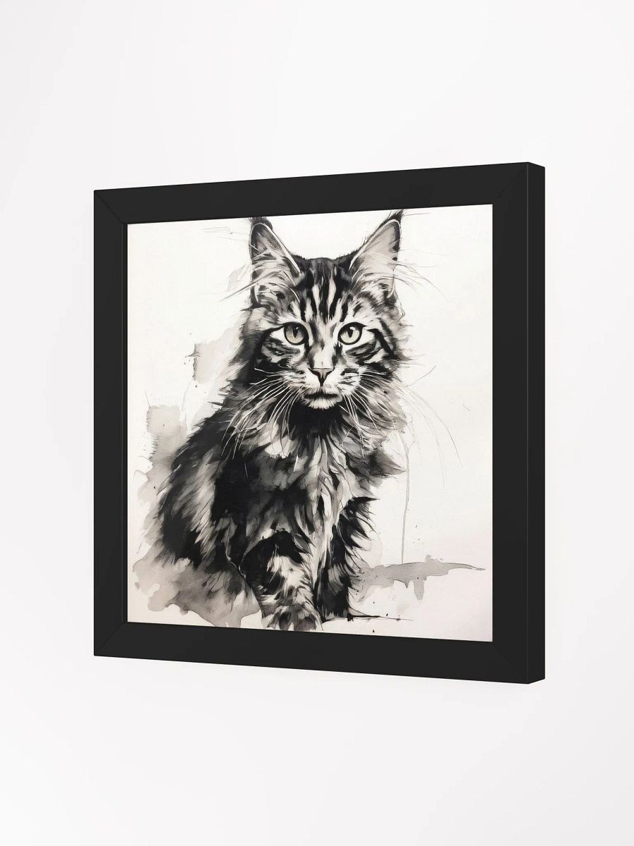 Cat Portrait Ink Art Ayous Wood Framed Matte Poster product image (12)
