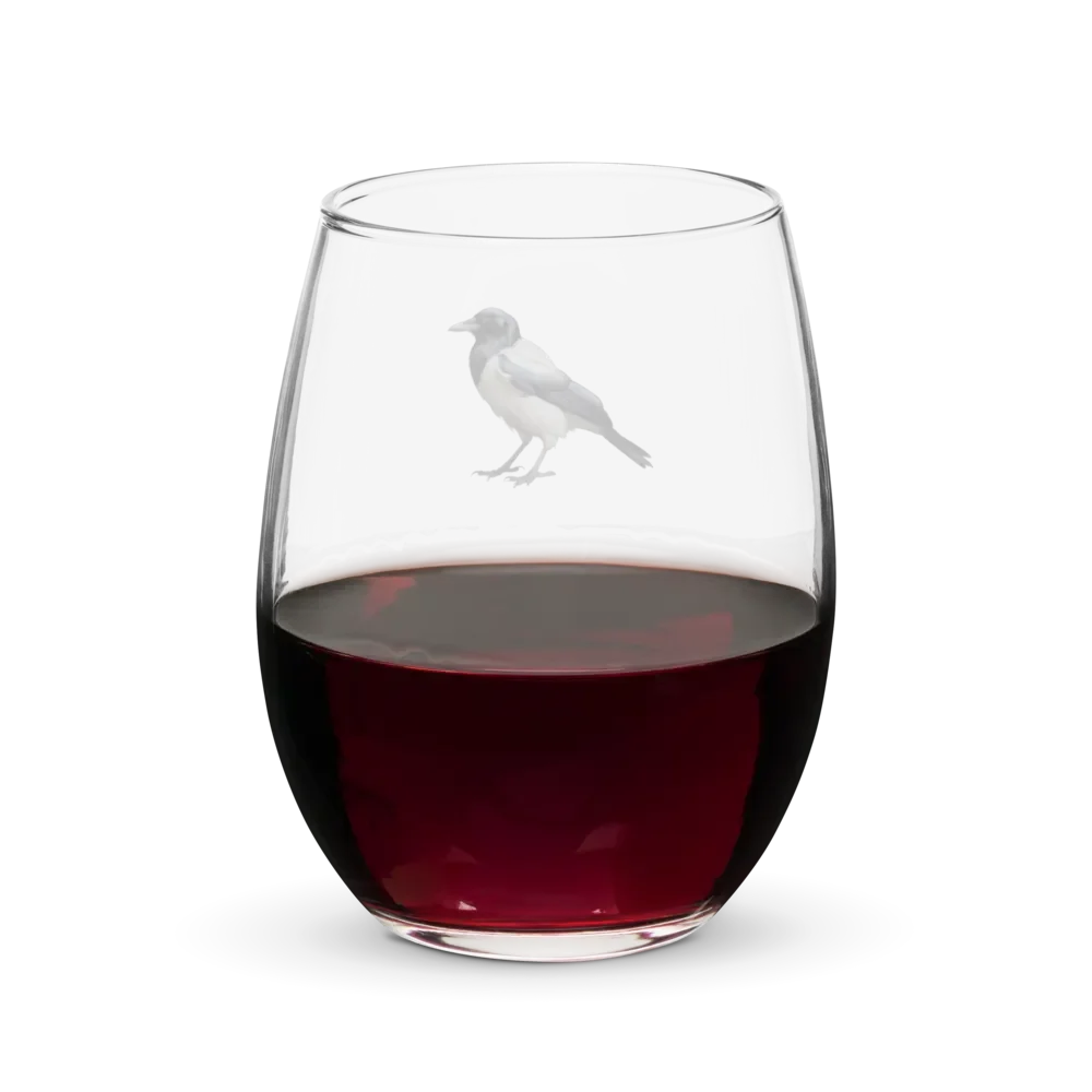 Prestige Crow Stemless Wine Glass - Motif III product image (6)