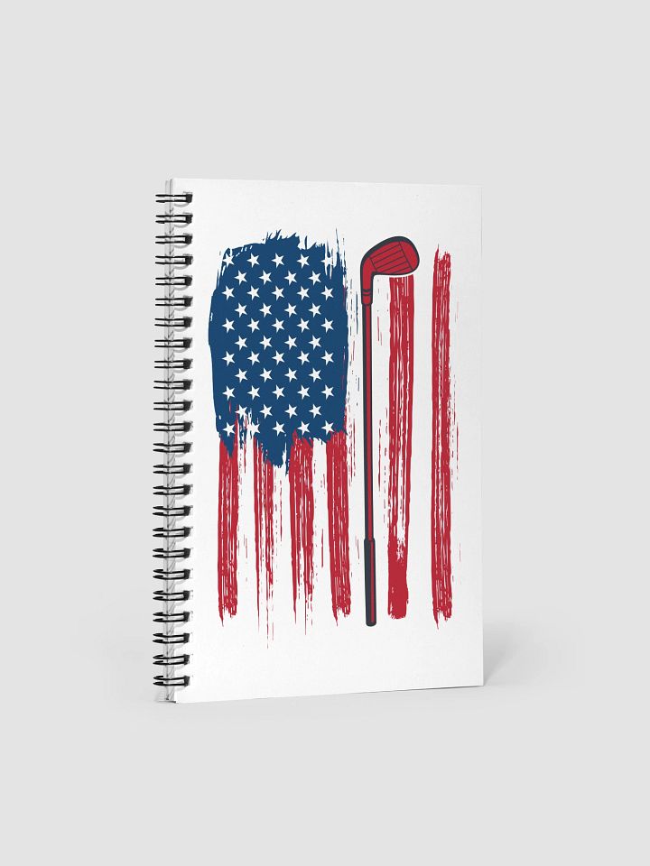 USA Flag Golfing Patriotic Spiral Notebook product image (2)