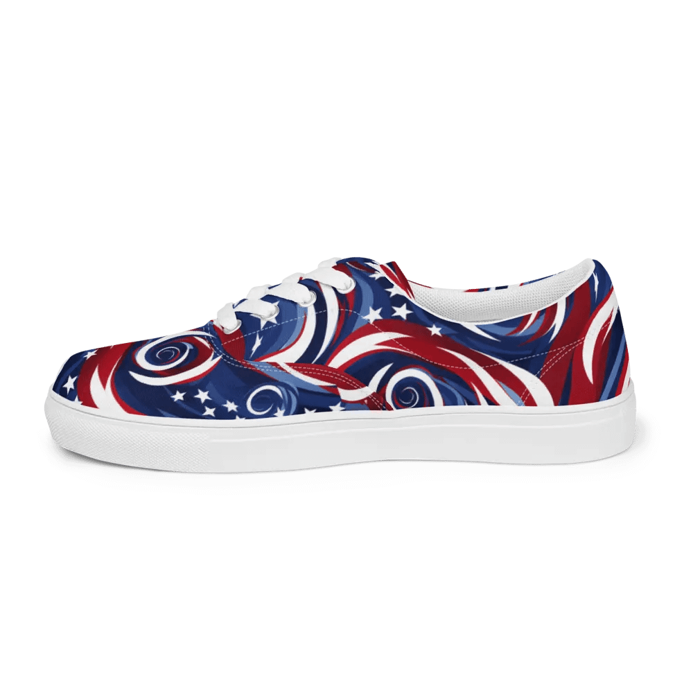 Patriotic Wave Men's Canvas Shoes product image (9)