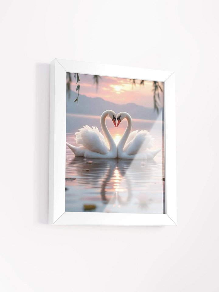 Swan Serenade Heart Framed Poster product image (2)