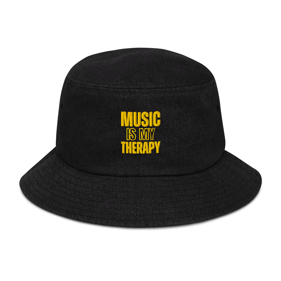 Music Is My Therapy Vibes Denim Bucket Hat product image (1)