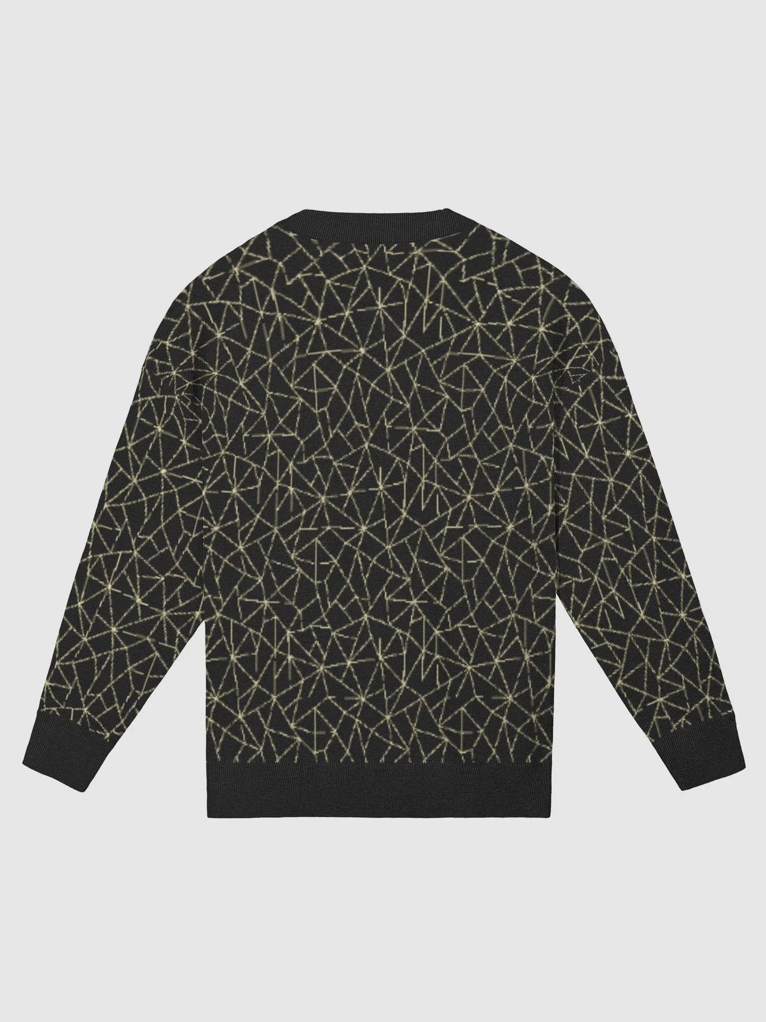 Beige Black Geometric Pattern Sweater product image (13)