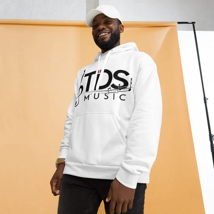 TDS Music Logo Unisex Recycled Hoodie - White, Musical Design product image (1)