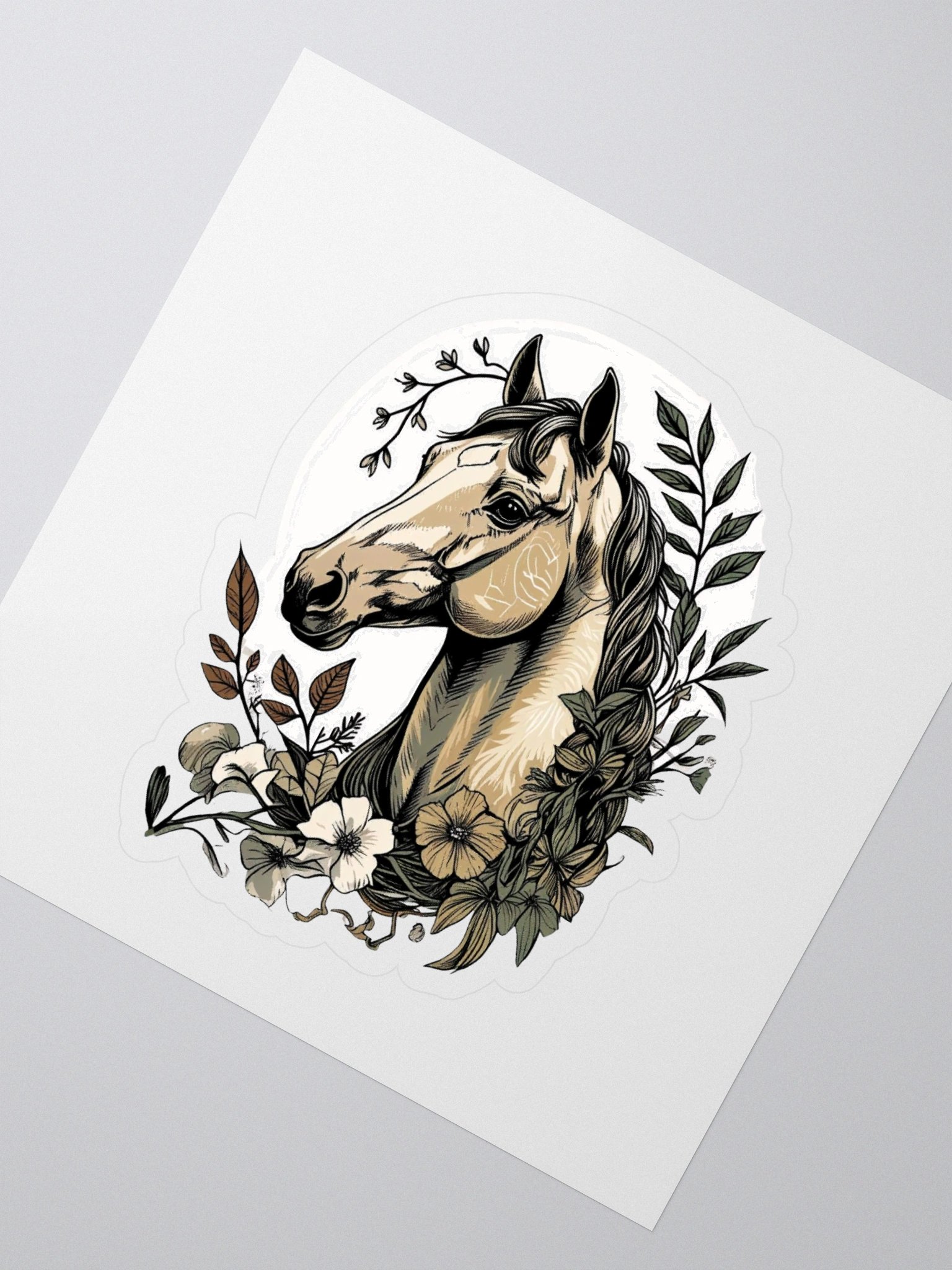 Floral Equine Kiss Cut Sticker product image (2)