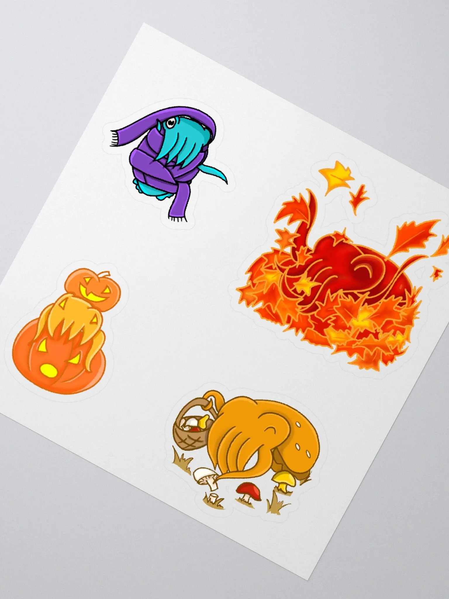 Fall Cuttlefish Stickers product image (1)