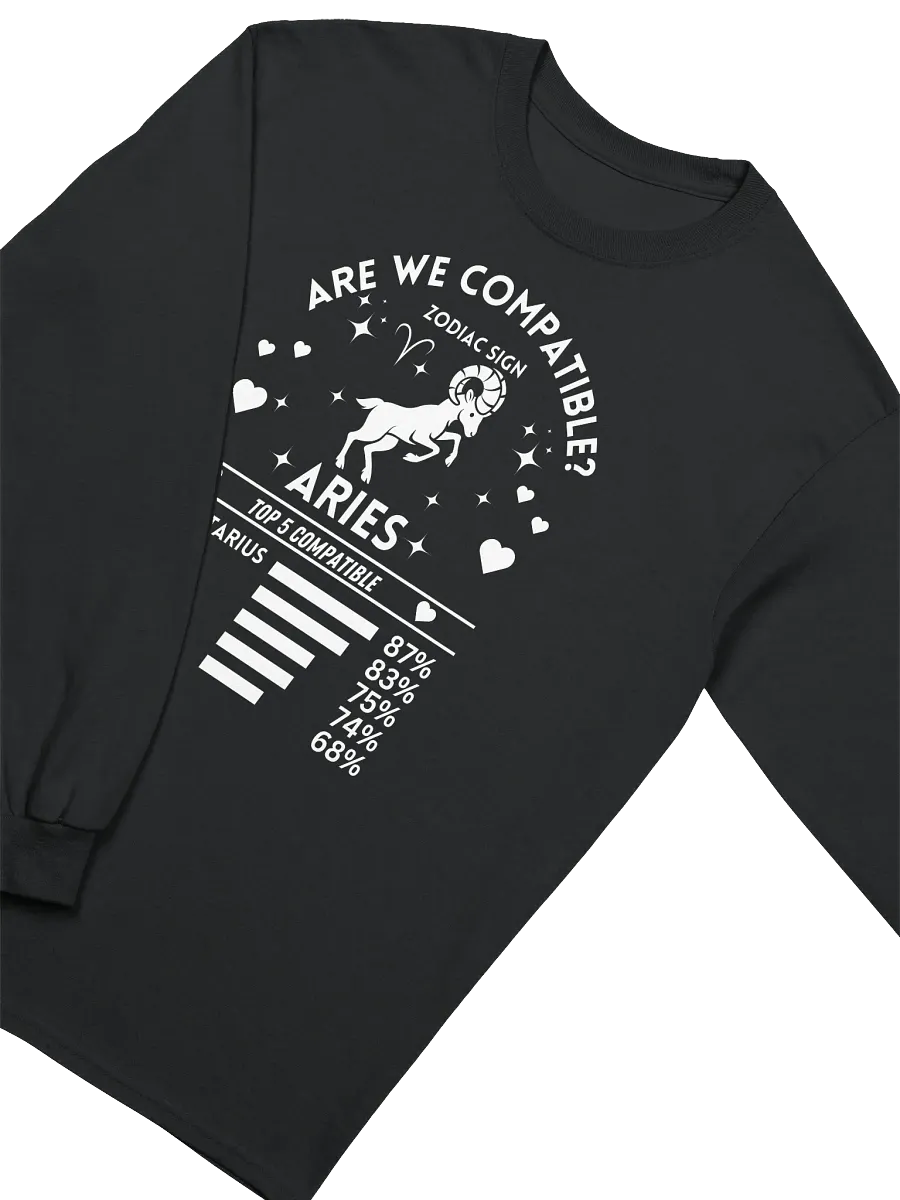 Aries Zodiac Sign Romantic Compatibility - Gildan Ultra Cotton Unisex Long Sleeve T-Shirt - Dark Colors product image (3)