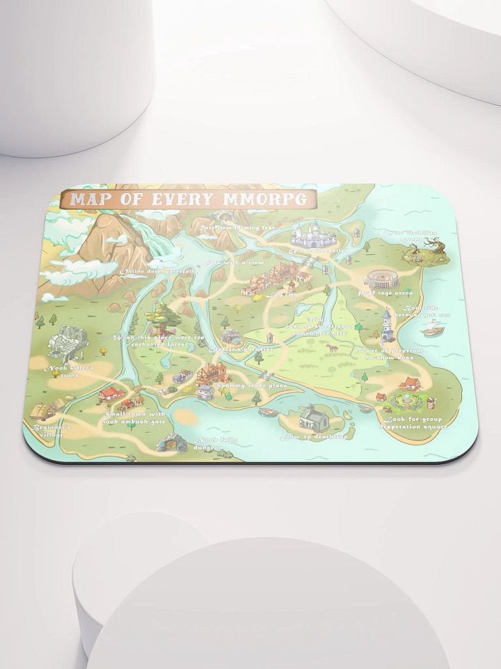 Map of Every MMORPG mouse pad 8.7″ x 7.1″, funny gift for gamers, RPG players product image (1)