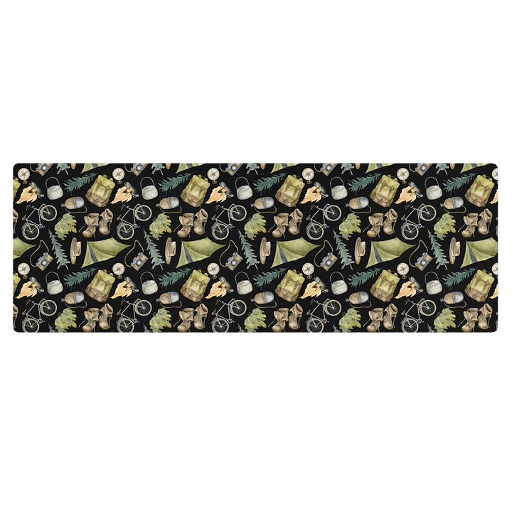 Camping Pattern Yoga Mat by Treasure Pie product image (1)