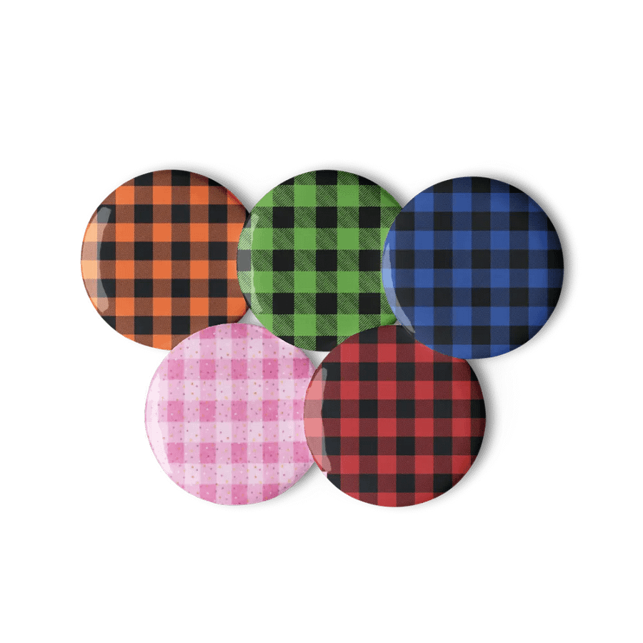 "Flannel Funk" Pin Button Set (5-Piece) product image (6)