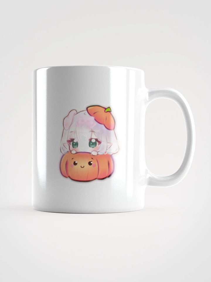 Nemxi's Pumpkin Peeker White Glossy Mug product image (3)