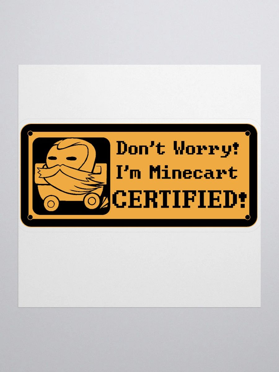 MINECART CERTIFICATION SQUARE (Sticker) product image (1)