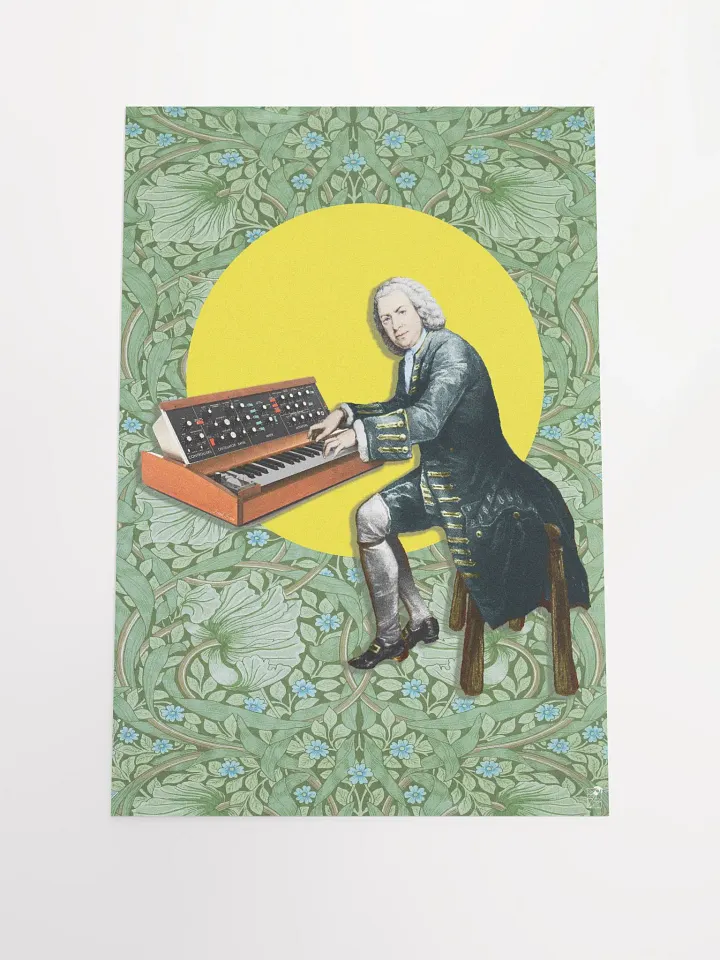 Prelude and Moog by Frank Fonik (Minimoog - baroque version), Techno EDM Enhanced Matte Paper Poster product image (1)