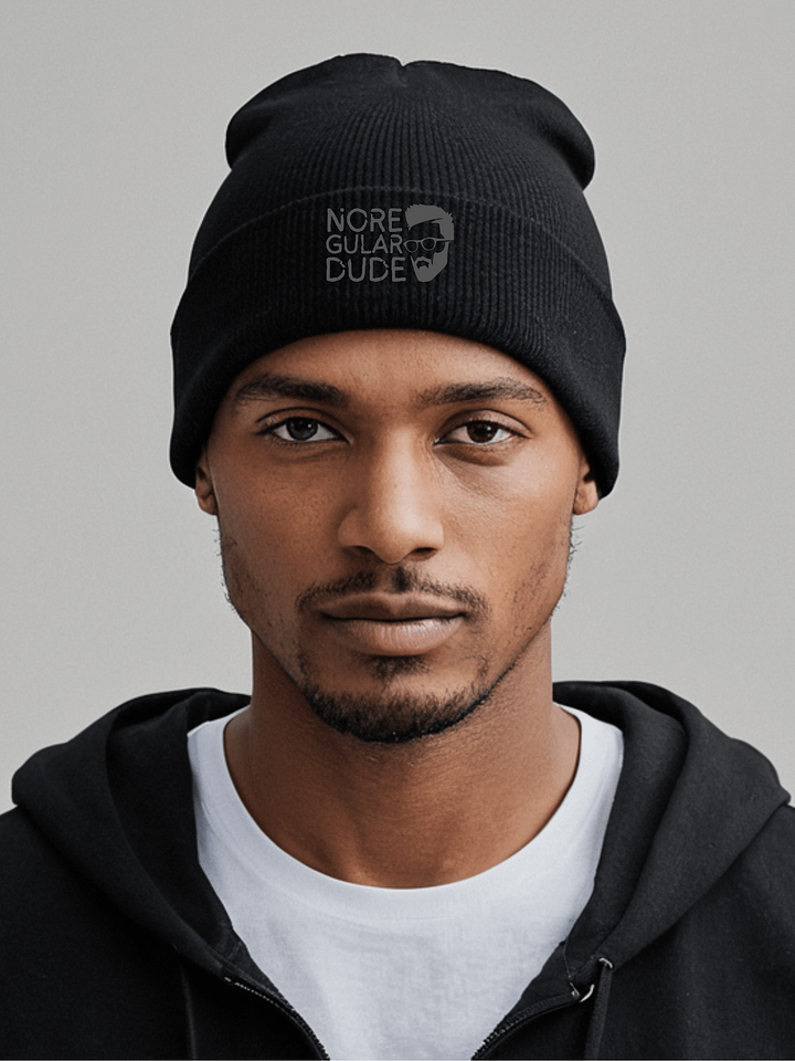 No Regular Dude Cuffed Beanie,Gray Logo product image (1)