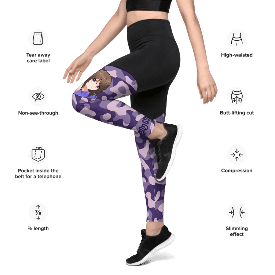 Purple Camo Nova Sports Leggings product image (6)