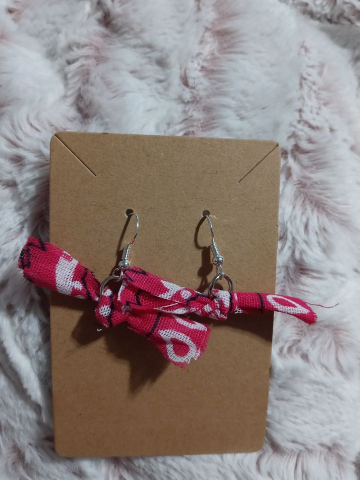 Boss momma maroon bandana earrings product image (1)
