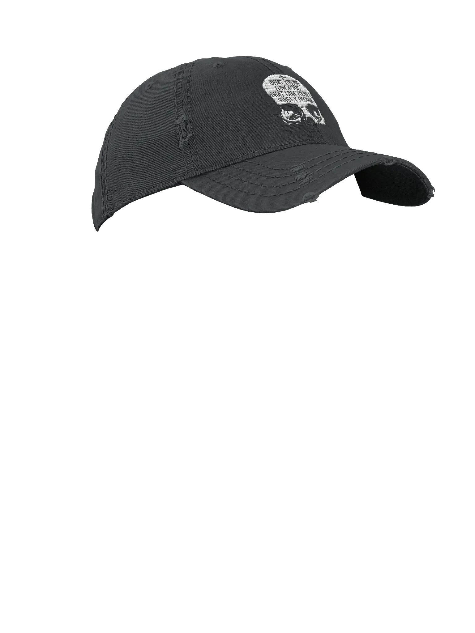Skull Symbol Distressed Dad Hat product image (7)