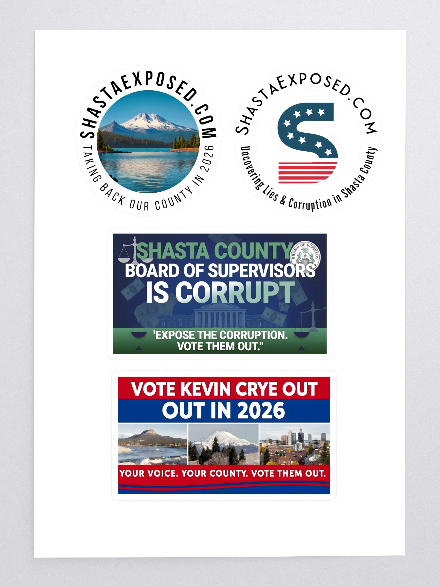 Shasta County Activist Sticker Pack product image (3)