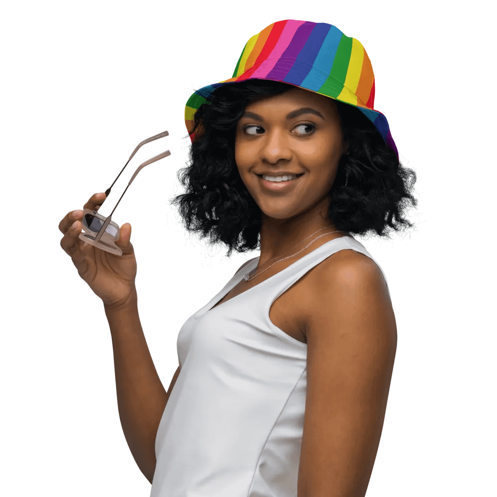 1978 Rainbow Pride Flag = 8-Color - All-Over Print Bucket Hat product image (1)