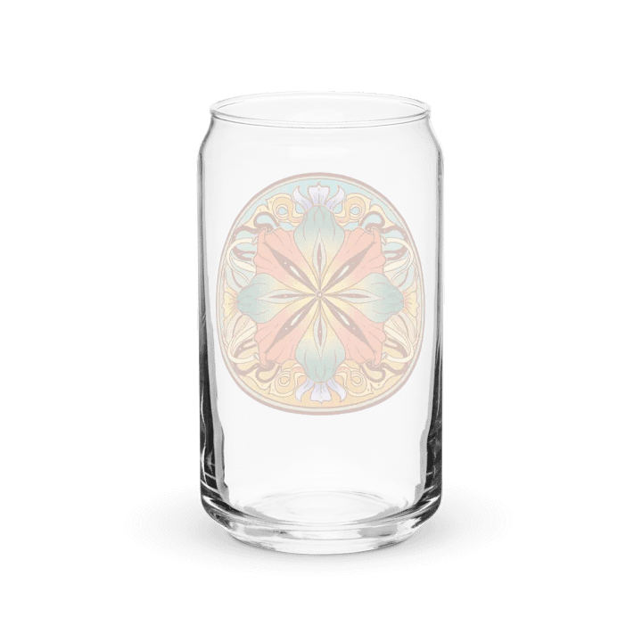 Teal Floral Mandala - Can Glass product image (2)