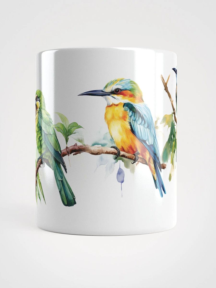 Vibrant Tropical Aviary White Glossy Mug product image (2)
