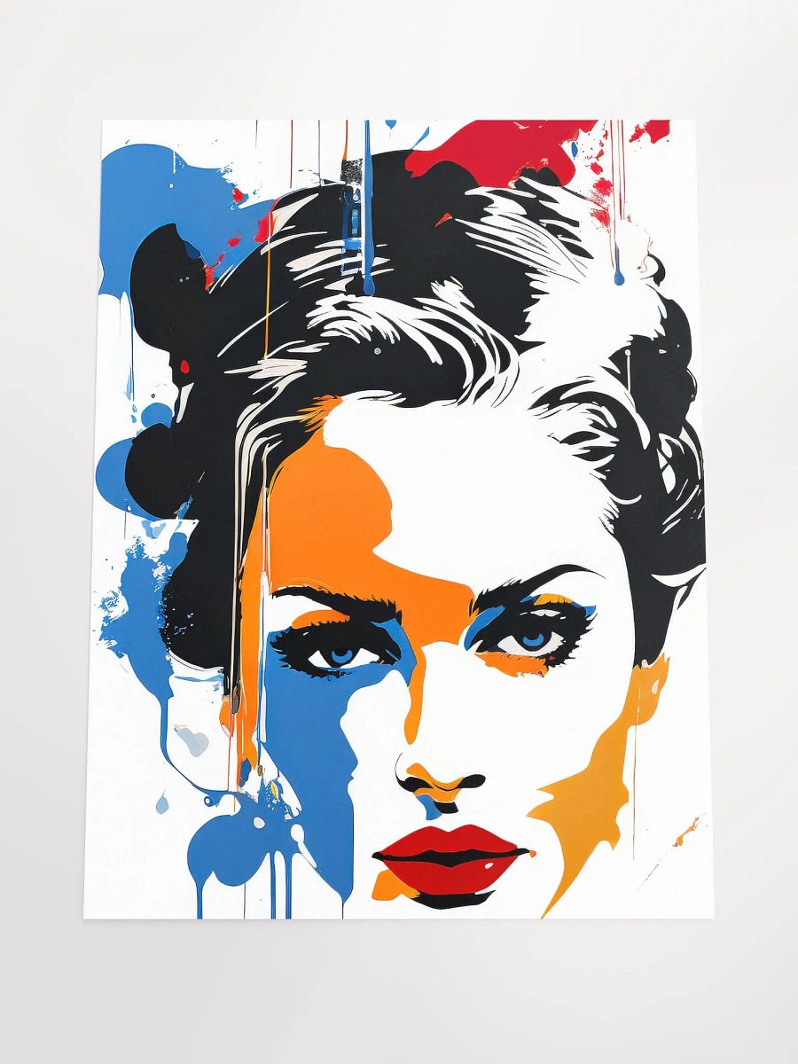 Abstract Woman v8 - Girly - Vintage Style Poster - Medium Size 18x24 Inches product image (4)