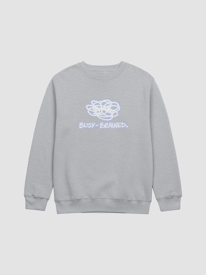 BUSY-BRAINED (lined design, #BDCAEF) printed crewneck product image (9)