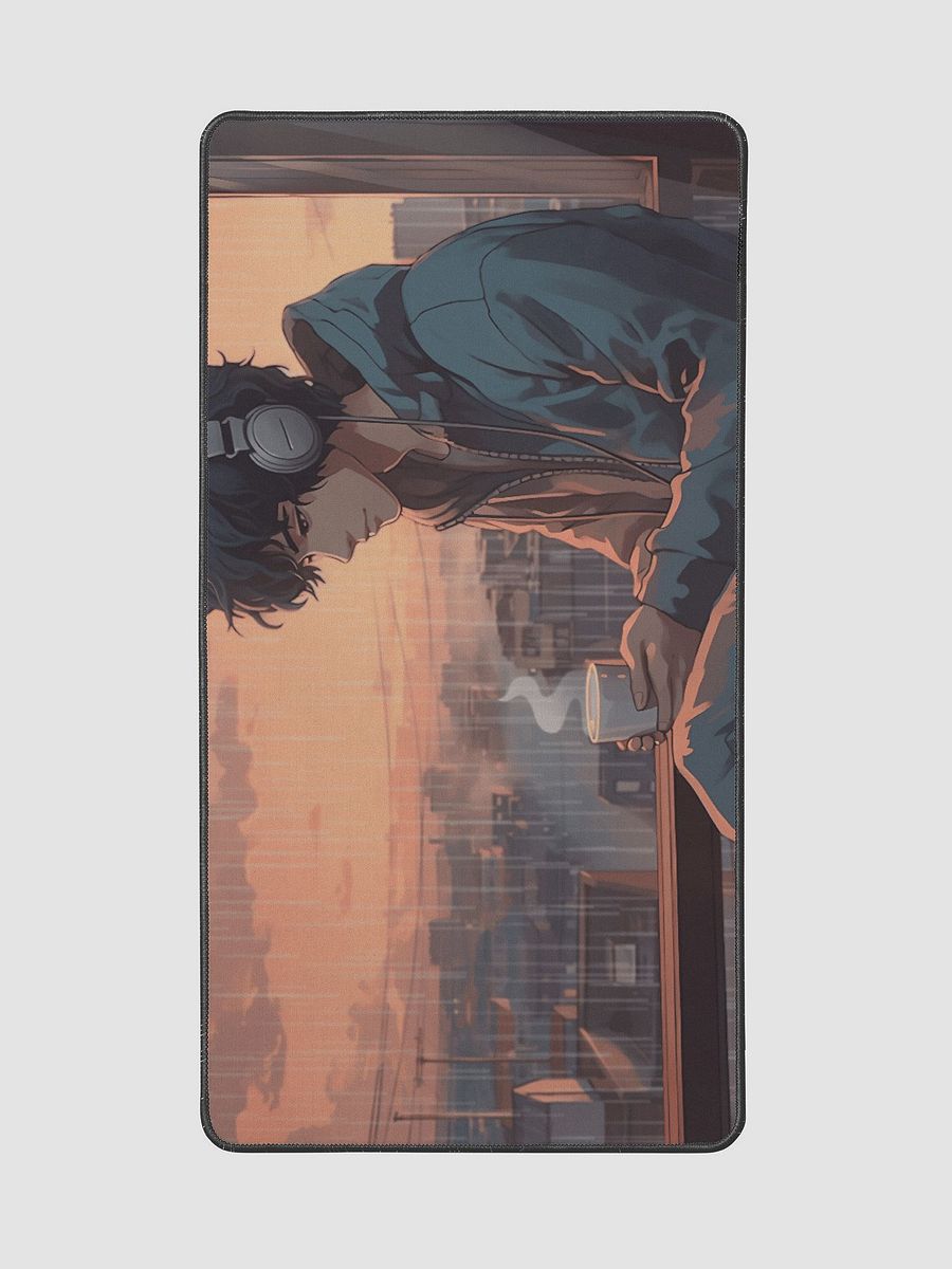 Anime Serenity Desk Mat - Rainy Morning Bliss 15.5