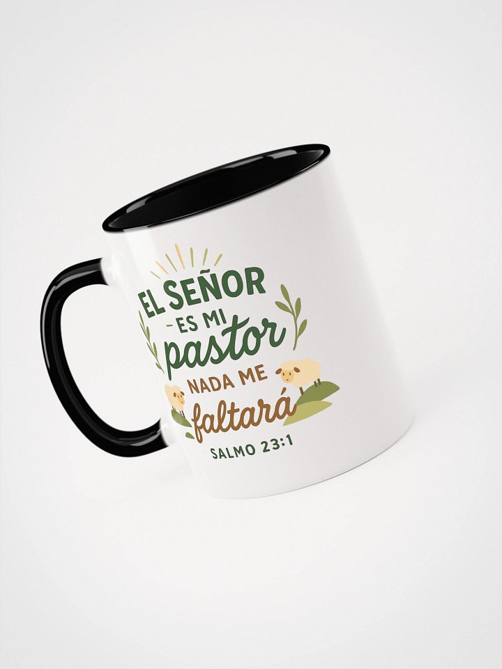 Color Accent Christian Mug – “El Señor es mi Pastor” – Spanish Psalm 23 product image (1)