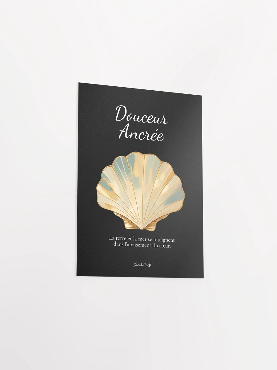 Poster artistique - Coquille Saint-Jacques - Douceur Ancrée - Cadeau Déco Energie Vibratoire product image (3)