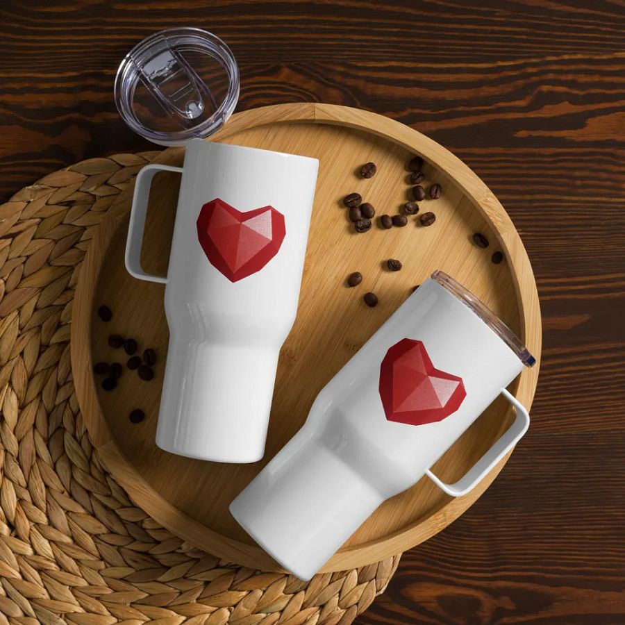 Gemstone Heart Travel Mug with Handle product image (12)
