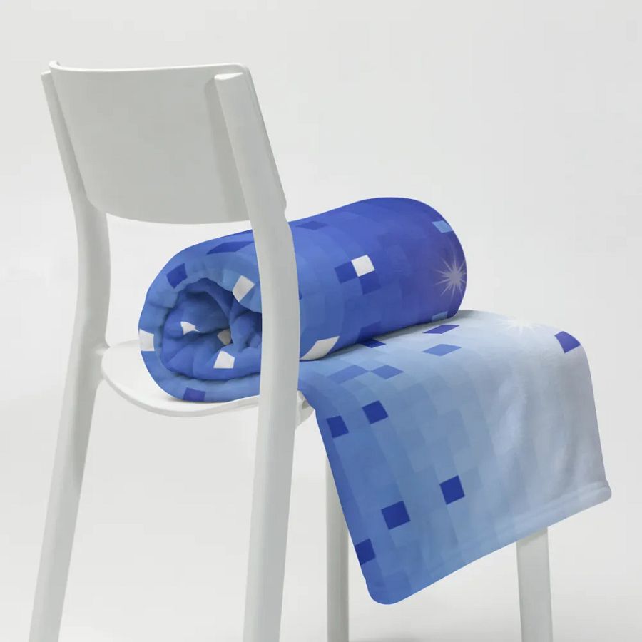 Blue Square Confetti Throw Blanket product image (20)