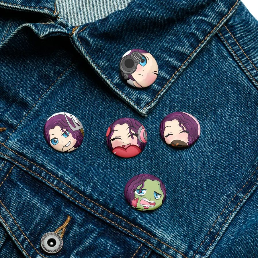 HollyRex Emote Pin Buttons Set product image (16)