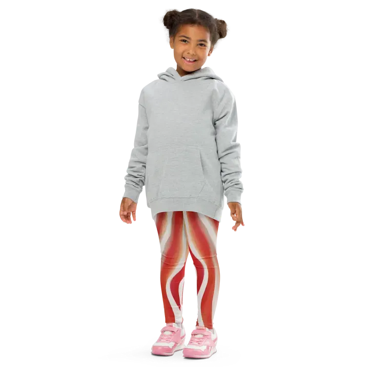 Funky Red Liquid Tie-Dye Explosion Kid's and Toddler's Leggings product image (2)