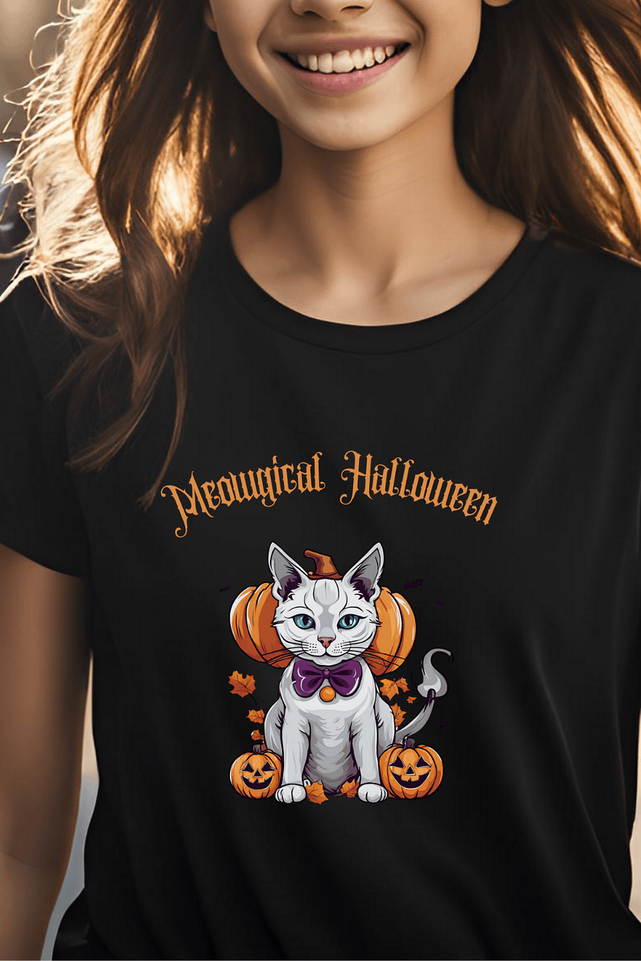 Witchy Cat Halloween Unisex T-Shirt product image (1)