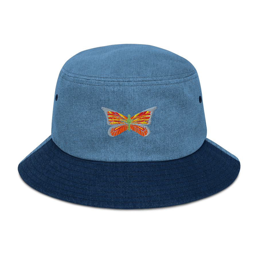 Symmetrical Dragonfly Denim Bucket Hat product image (5)