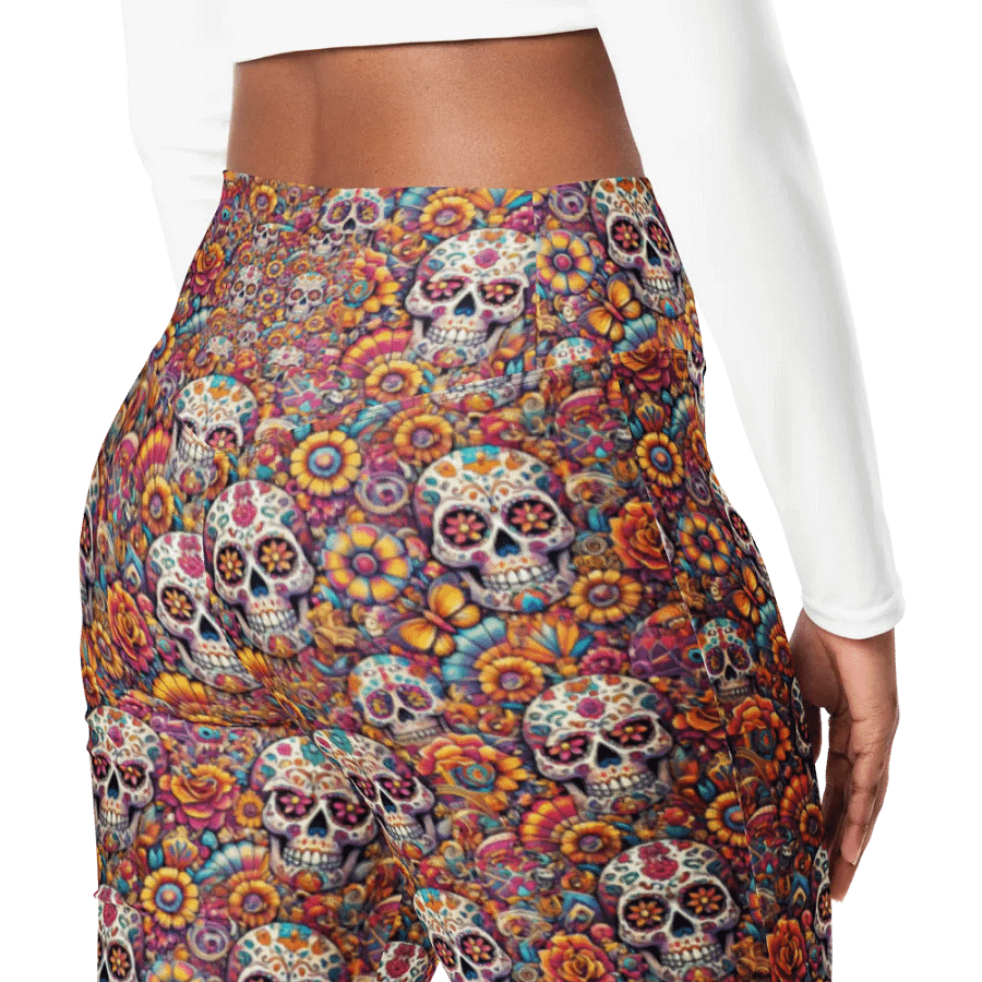 Fiesta Mexican Skulls Flare Leggings product image (5)