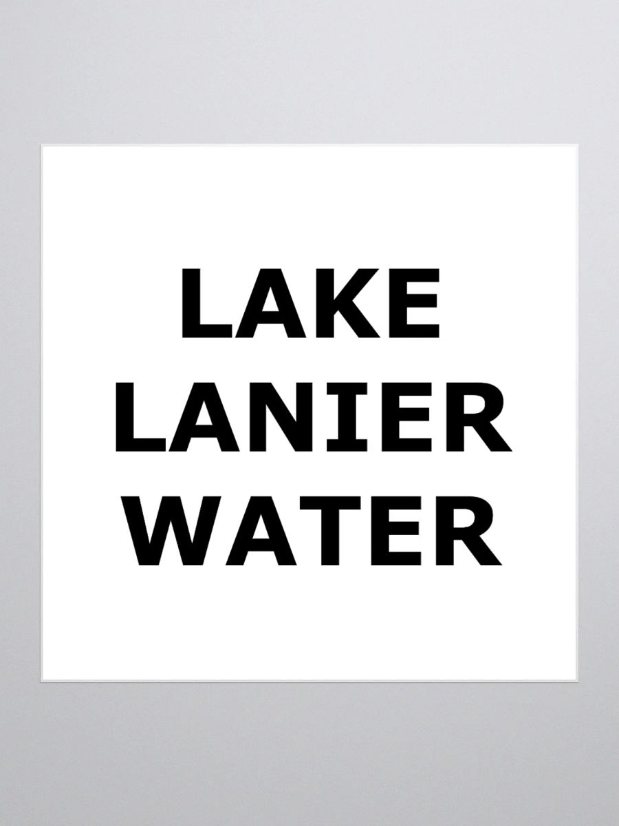 LAKE LANIER WATER STICKER BLACK/WHITE product image (3)