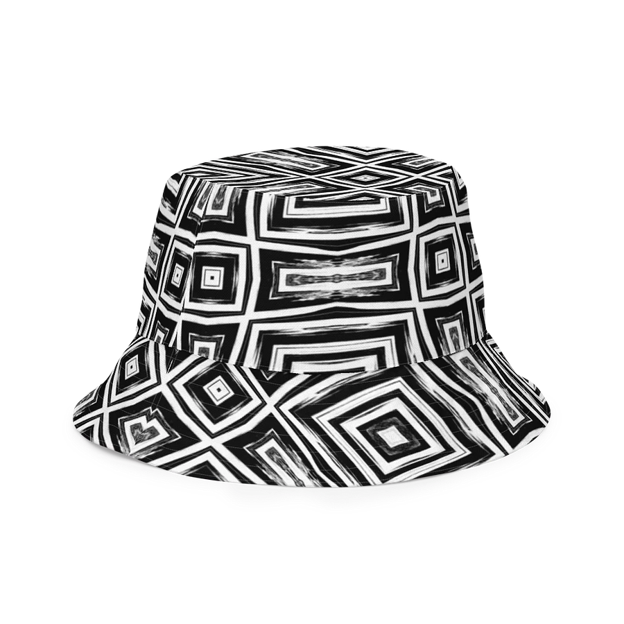 Abstract Monochrome Repeating Pattern Unisex Bucket Hat product image (18)