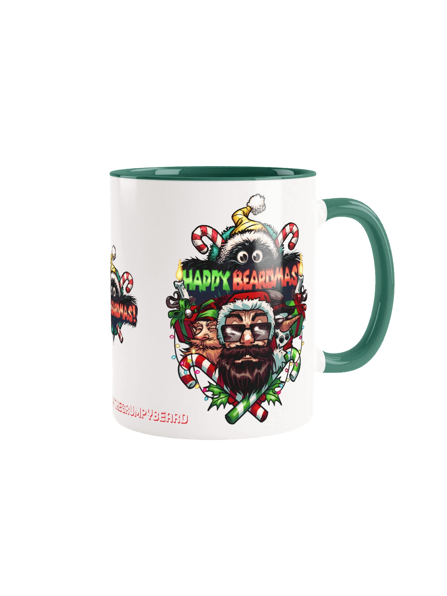 Happy Beardmas Beards - Ceramic Mug with Color Inside product image (1)