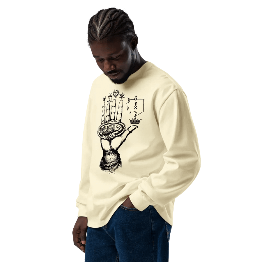 [Hand of Mysteries 3 - Black] - Unisex Premium Heavyweight Long Sleeve Shirt product image (10)