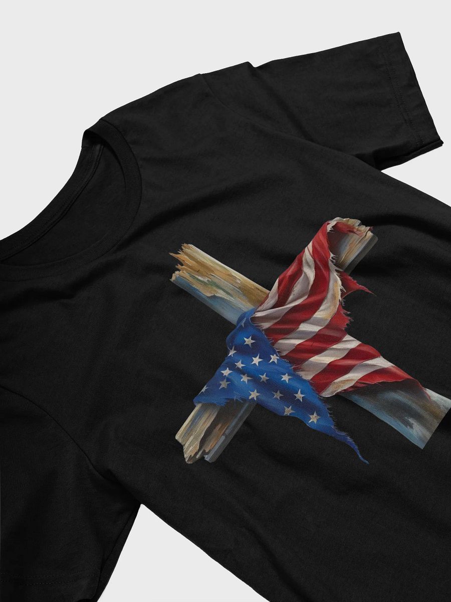 Patriotic American Flag Cross T-Shirt – Faith & Freedom Apparel product image (3)