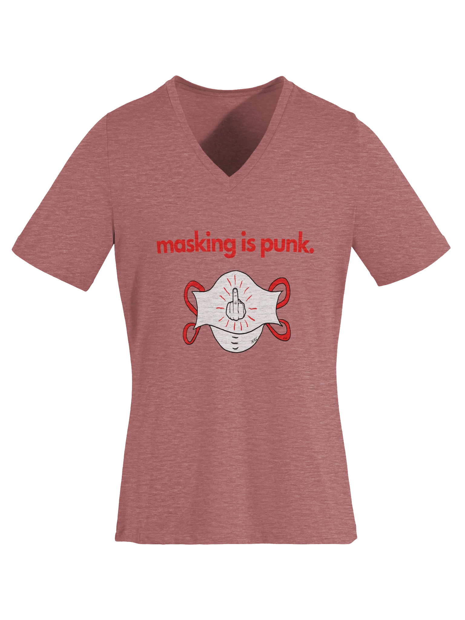 Masking Is Punk v-neck tee product image (42)