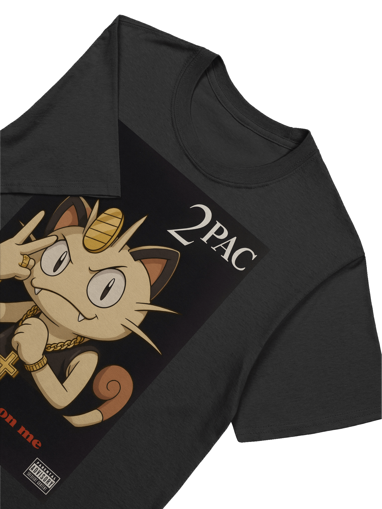 Meowth "All Eyez on Me" Parody T-Shirt – Pokémon × Tupac Album Cover Mashup product image (7)