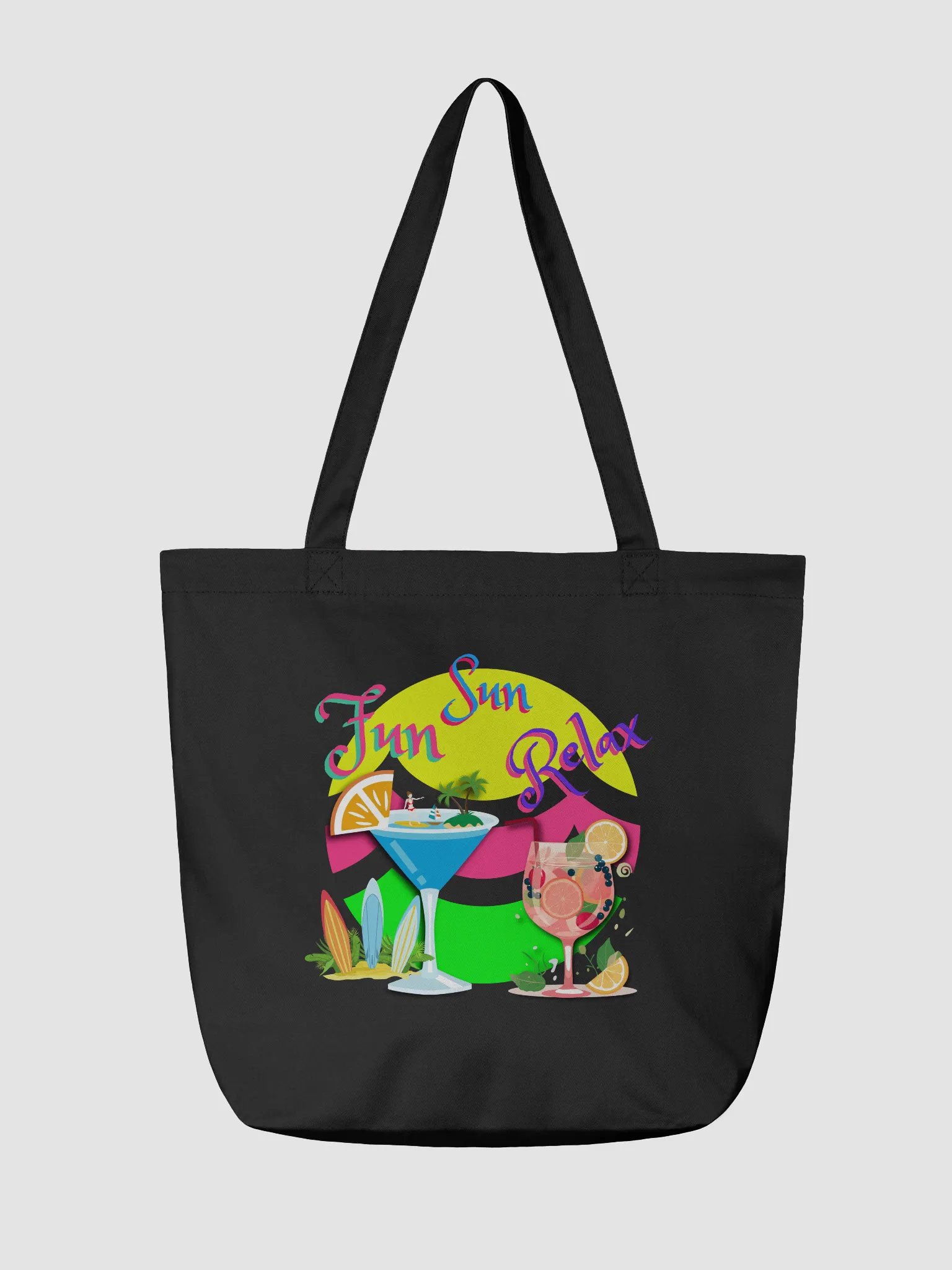 holiday Cocktail Paradise organic Tote for friends ladies moms daughters product image (2)