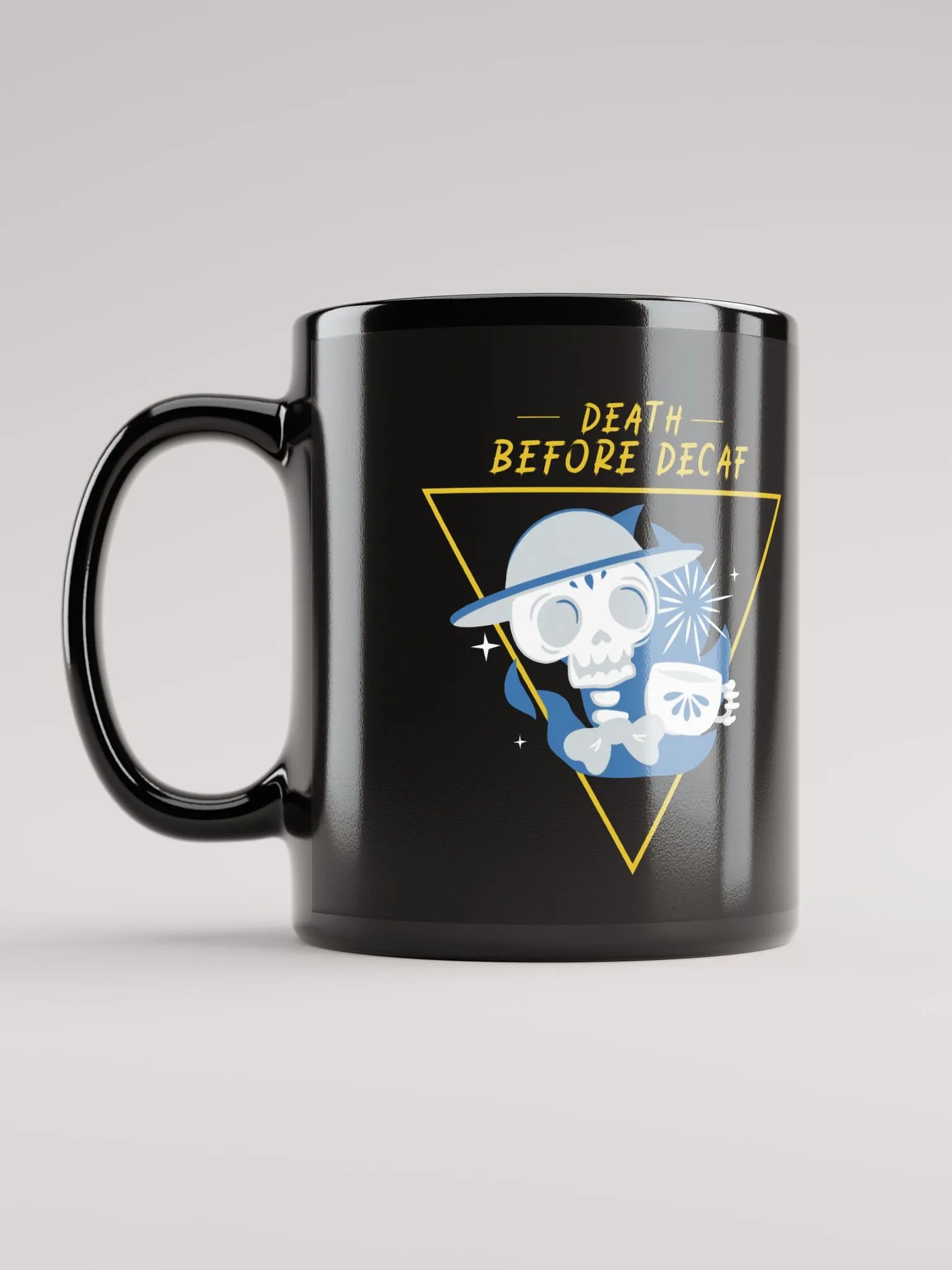 Death Before Decaf Skull Black Mug product image (2)