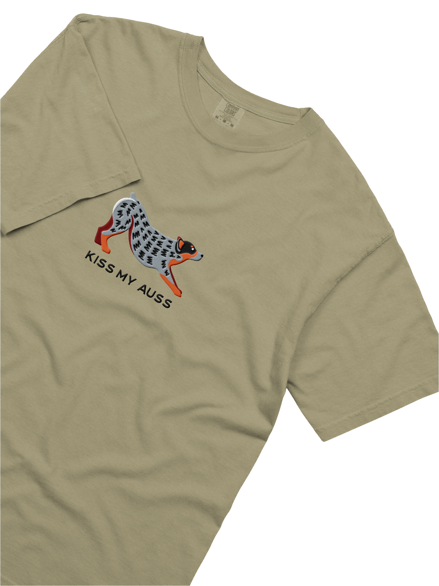 Kiss My Auss T-Shirt(Embroidered) of an Australian Cattle Dog(Blue Heeler 2) product image (29)