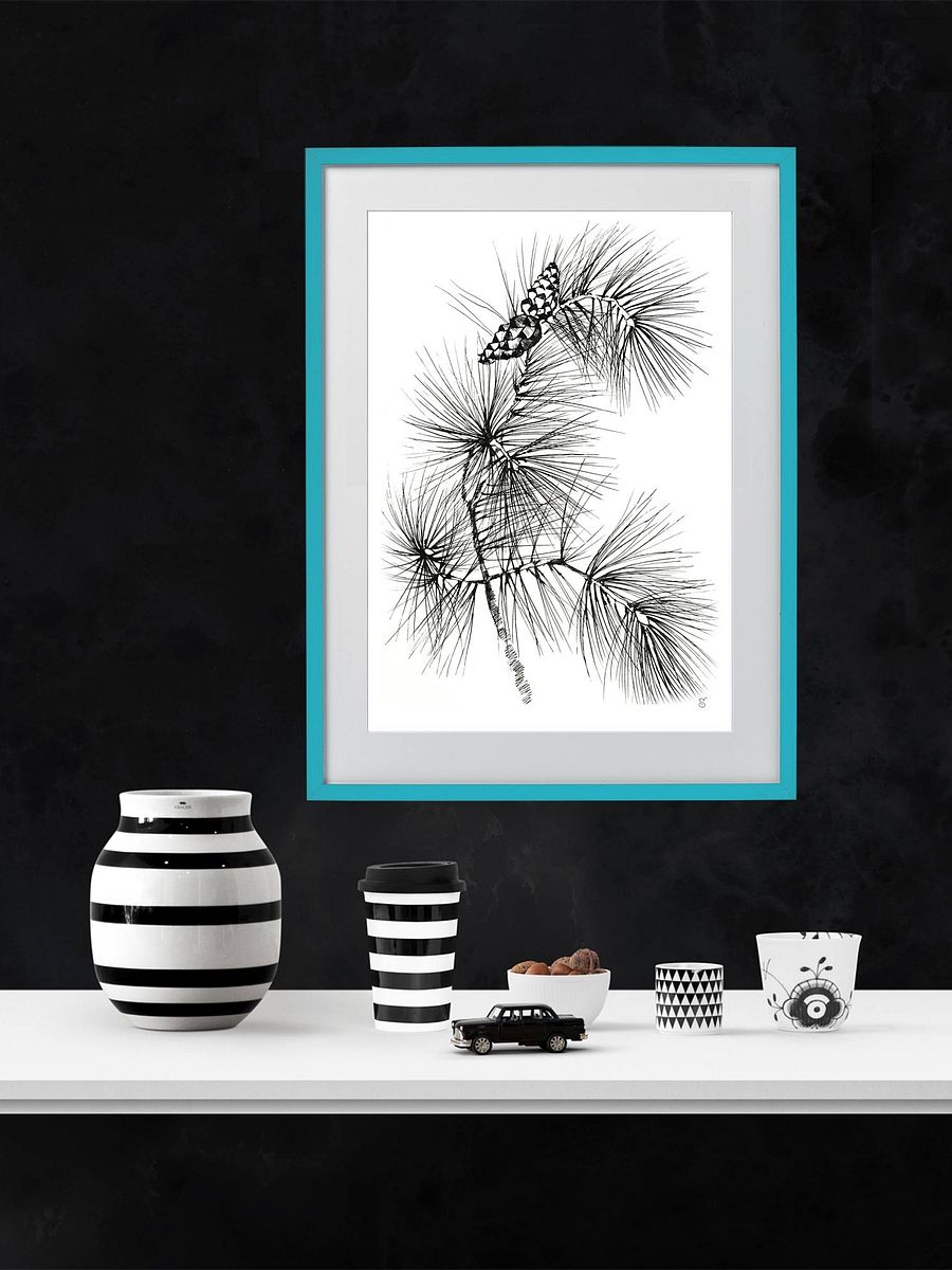 Pine Branch Serenity Poster - Pine Branch and Cones product image (17)